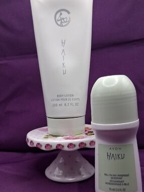 Avon Haiku Body Lotion & Roll-On Deodorant